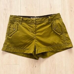 Vintage J.Crew Chino Shorts Women's Size 8 City Fit Avacado Green Low Rise Y2K